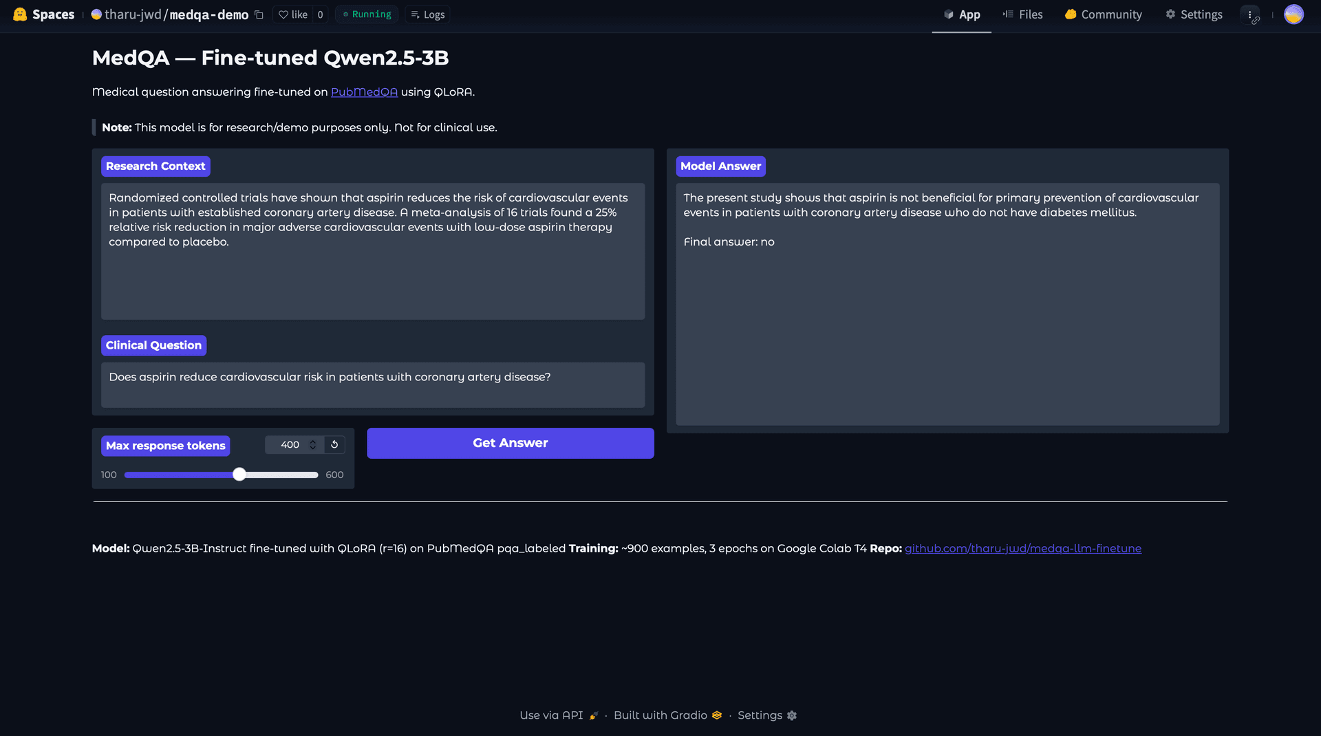 Medical Q&A Fine-Tuning